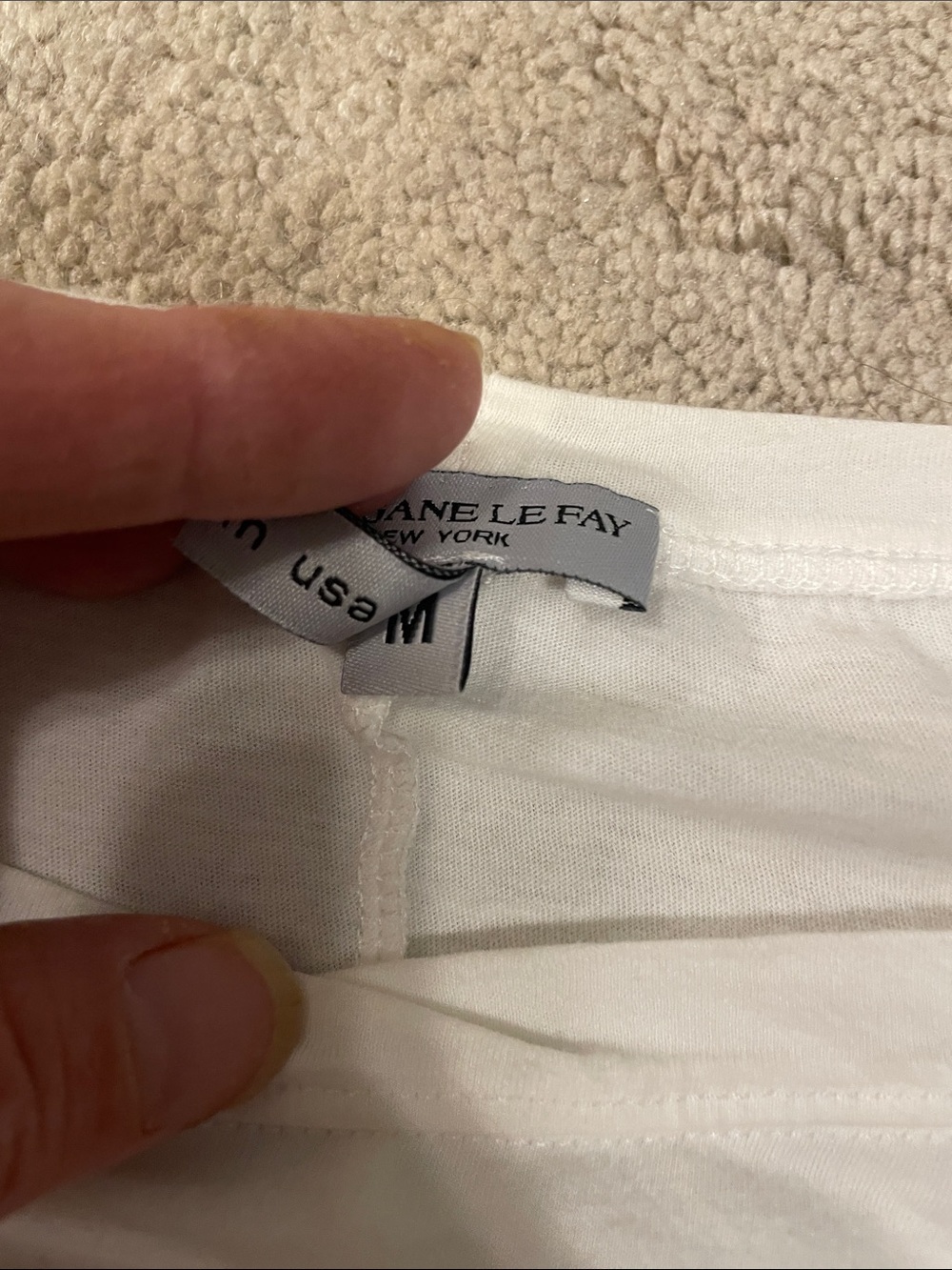 EUC Morgane Le Fay boatneck organic cotton white top - Picture 3 of 5